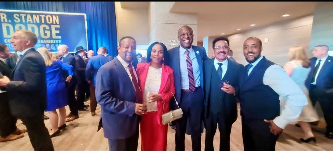 Chamber members at a Colorado civic event
