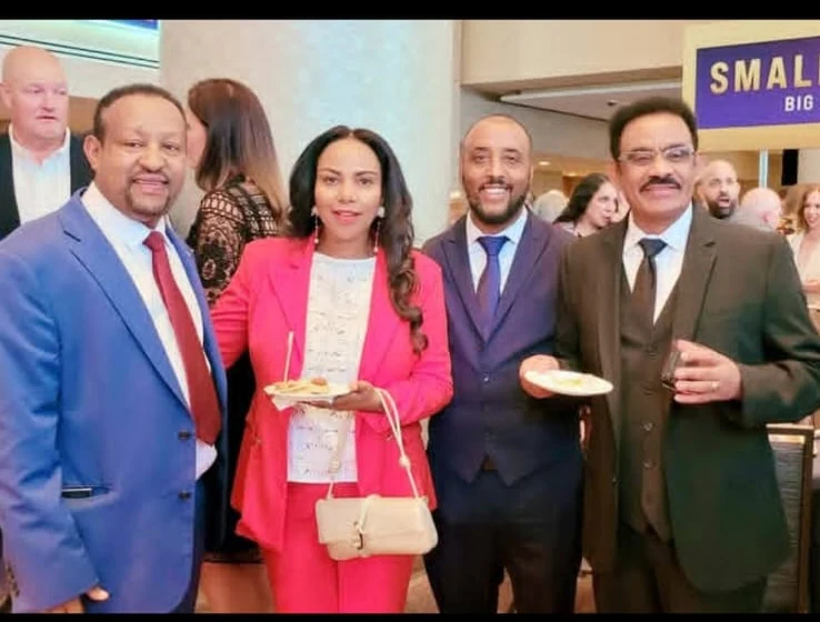 Chamber members at a small business networking event